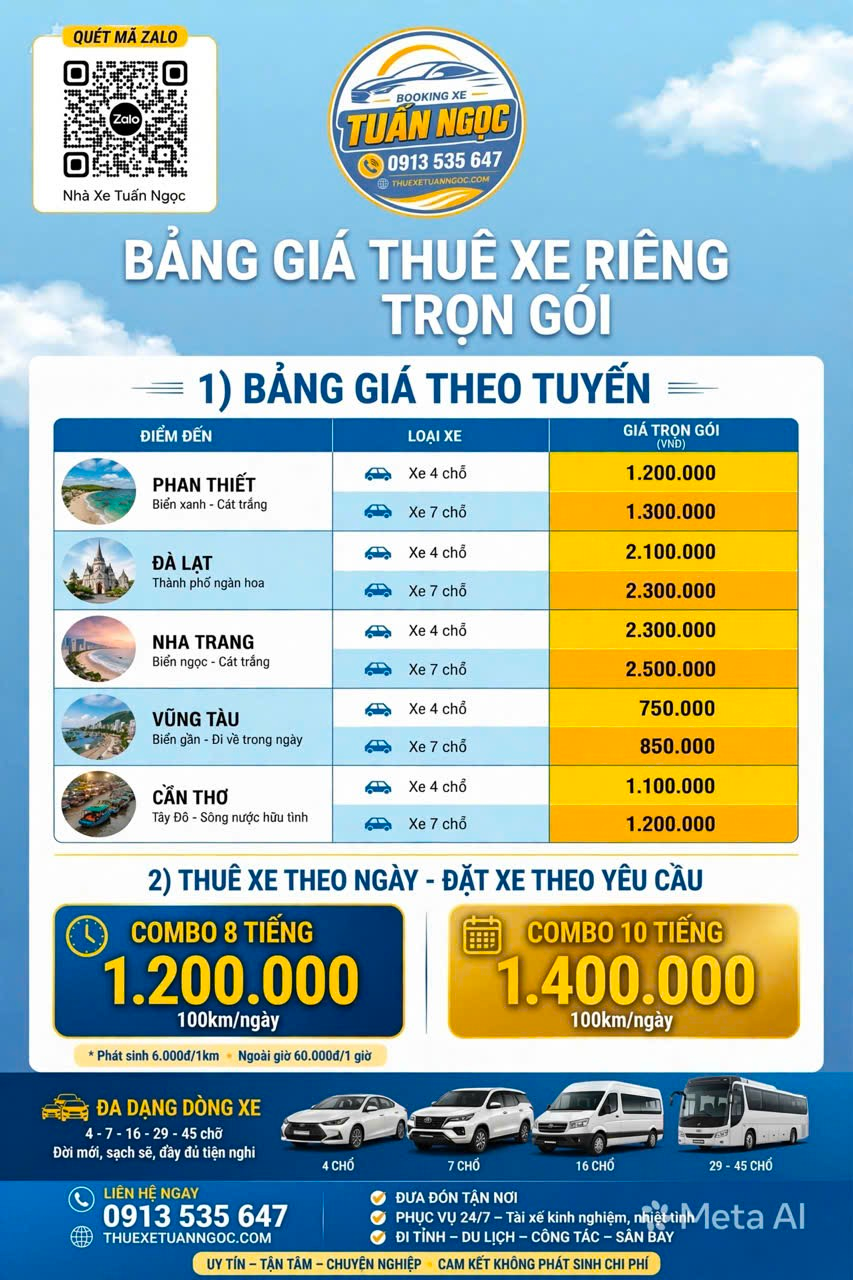 Bảng giá mẫu