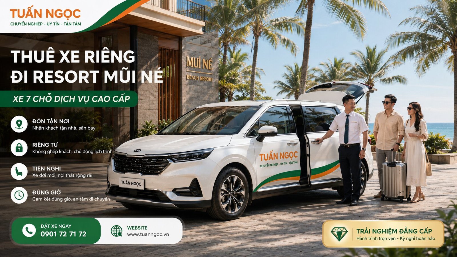 Thuê xe riêng đi resort Mũi Né
